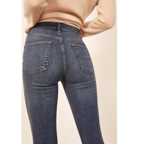 REFORMATION Havana Washed Denim High & Skinny Jeans - Picture 7 of 8